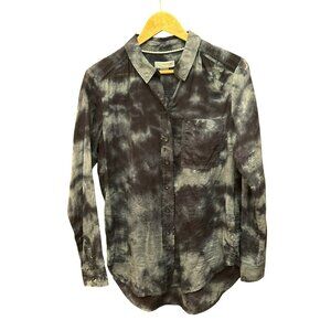 Pilcro Anthropologie Women's Tie-Dye Button-Up Shirt Small Lightweight Casual